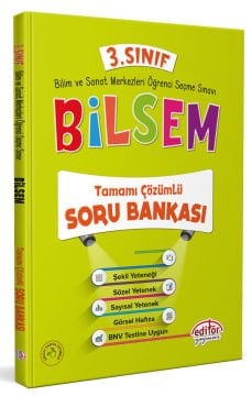 3. Sınıf Bilsem Çözümlü Soru Bankası - Editör Yayınevi